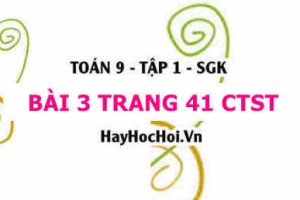 Bài 3 trang 41 Toán 9 tập 1 Chân trời sáng tạo